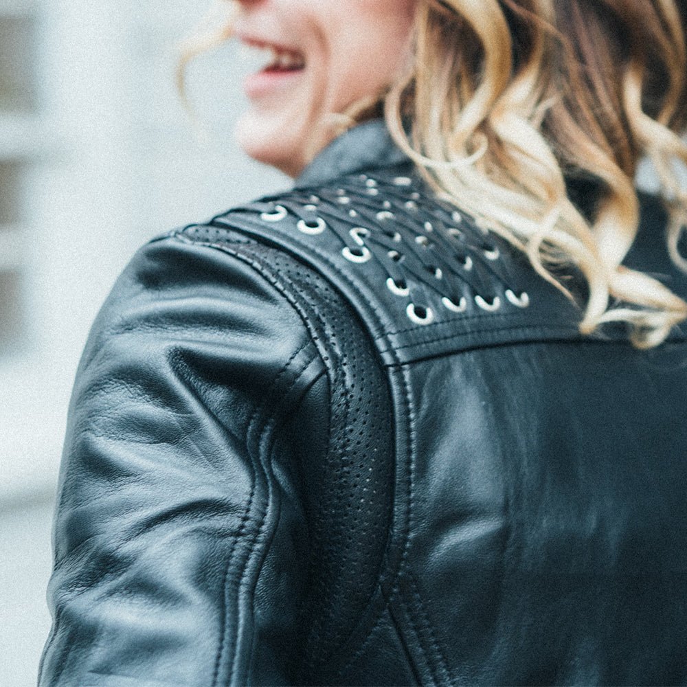 Women’s Lightweight Leather Motorcycle Jacket - Lux Ryder