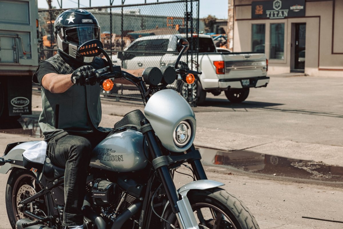 Hunt Club Motorcycle Leather Canvas Vest Green - Lux Ryder