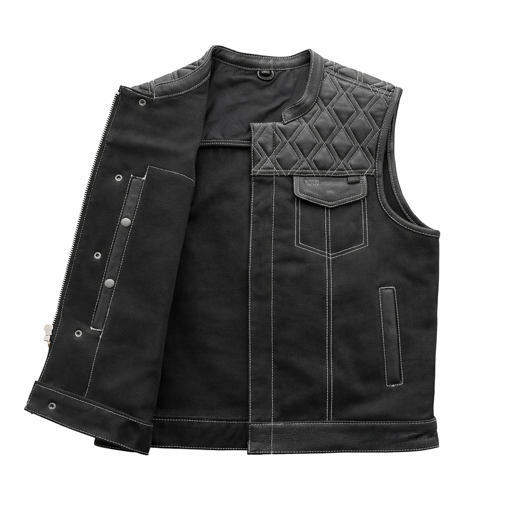 leather men's vest for winter | LuxRyder