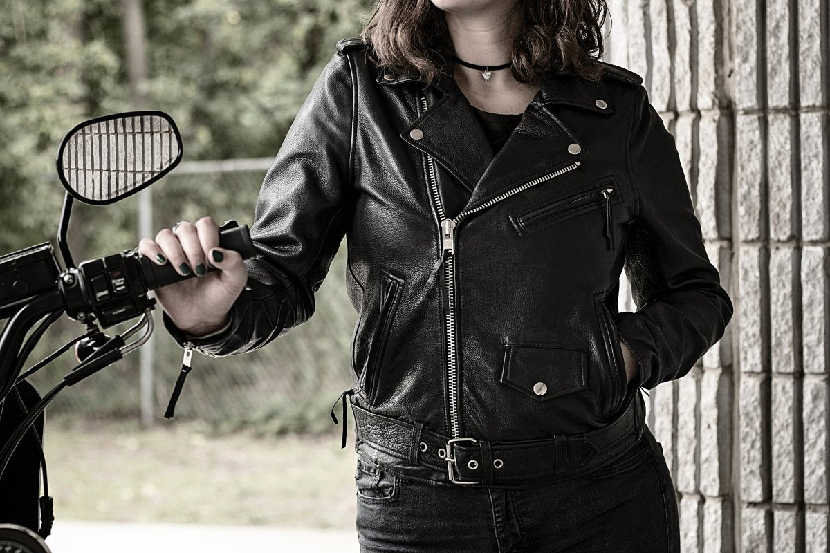 Women’s Leather Motorcycle Jacket | Classic Asymmetrical Riding Jacket - Lux Ryder
