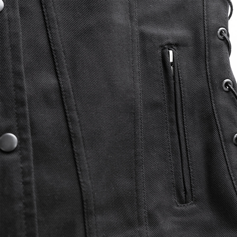 Women’s Motorcycle Twill Vest - Lux Ryder