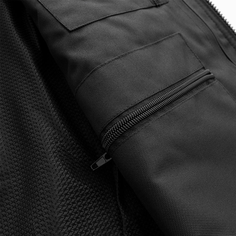 Men’s Leather Motorcycle Vest with Multiple Pockets - Lux Ryder