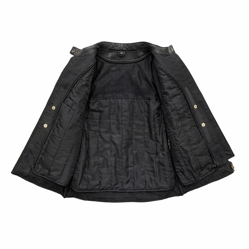 women leather jacket with center zip | LuxRyder