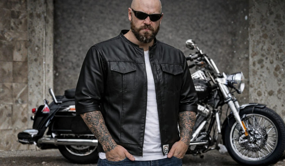 Men's Black Leather t-shirts