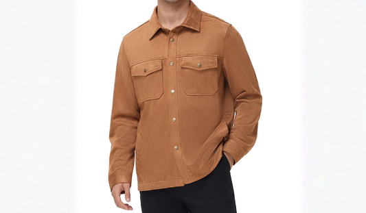 Brown leather shirt