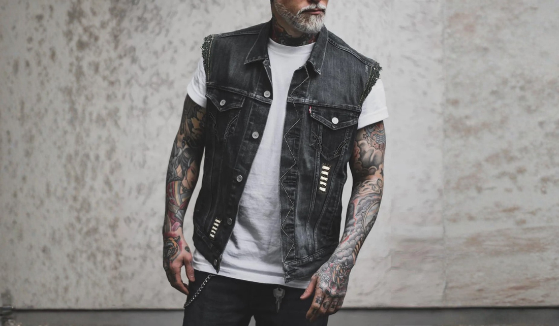 leather motorcycle vest