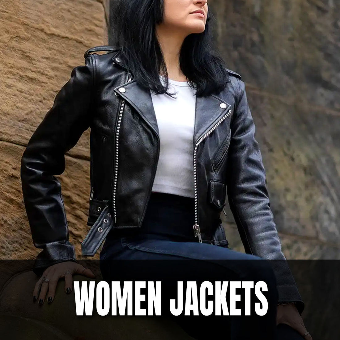 women leather jacket