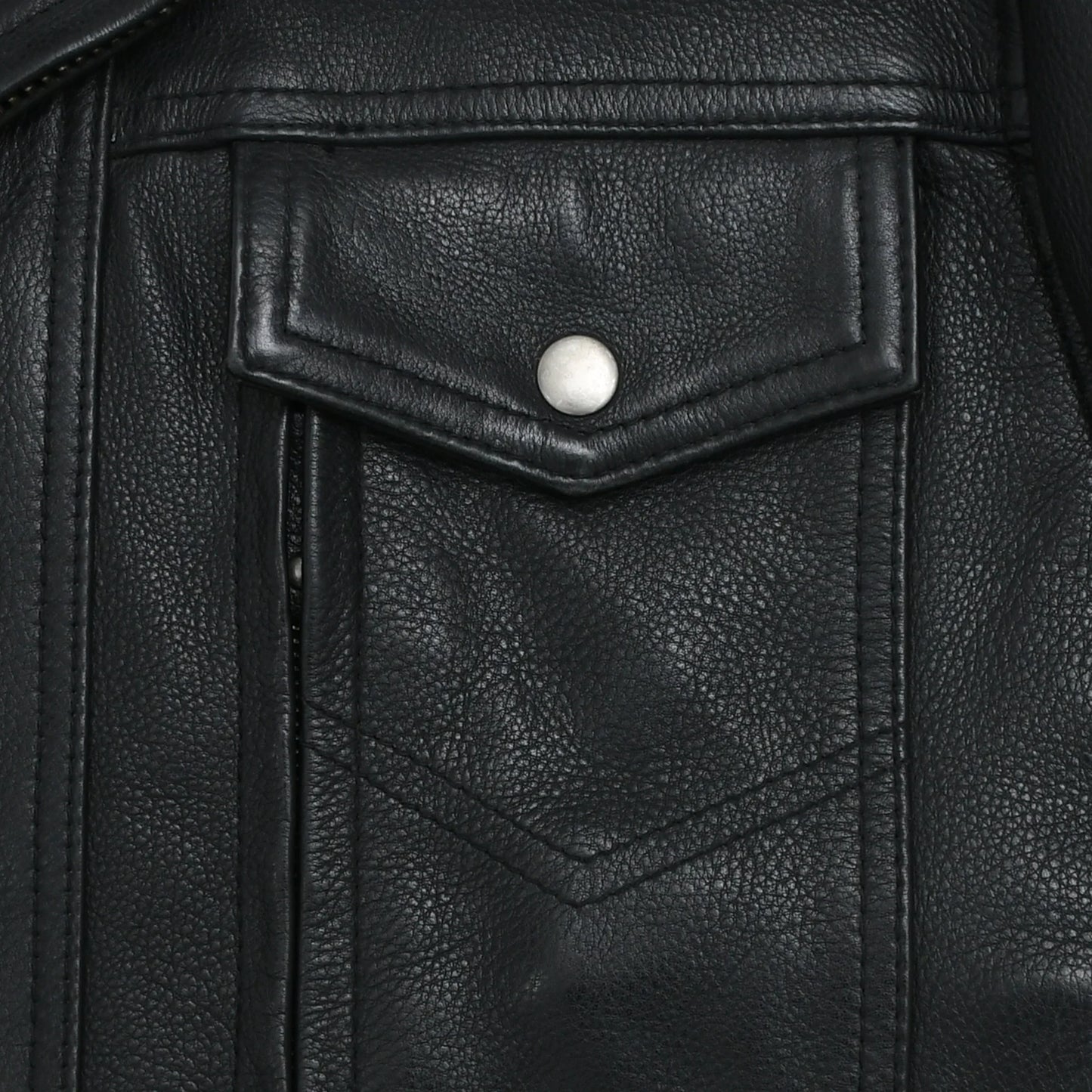 Men’s Leather Motorcycle Jacket with Utility Pockets and Thermal Liner - Lux Ryder