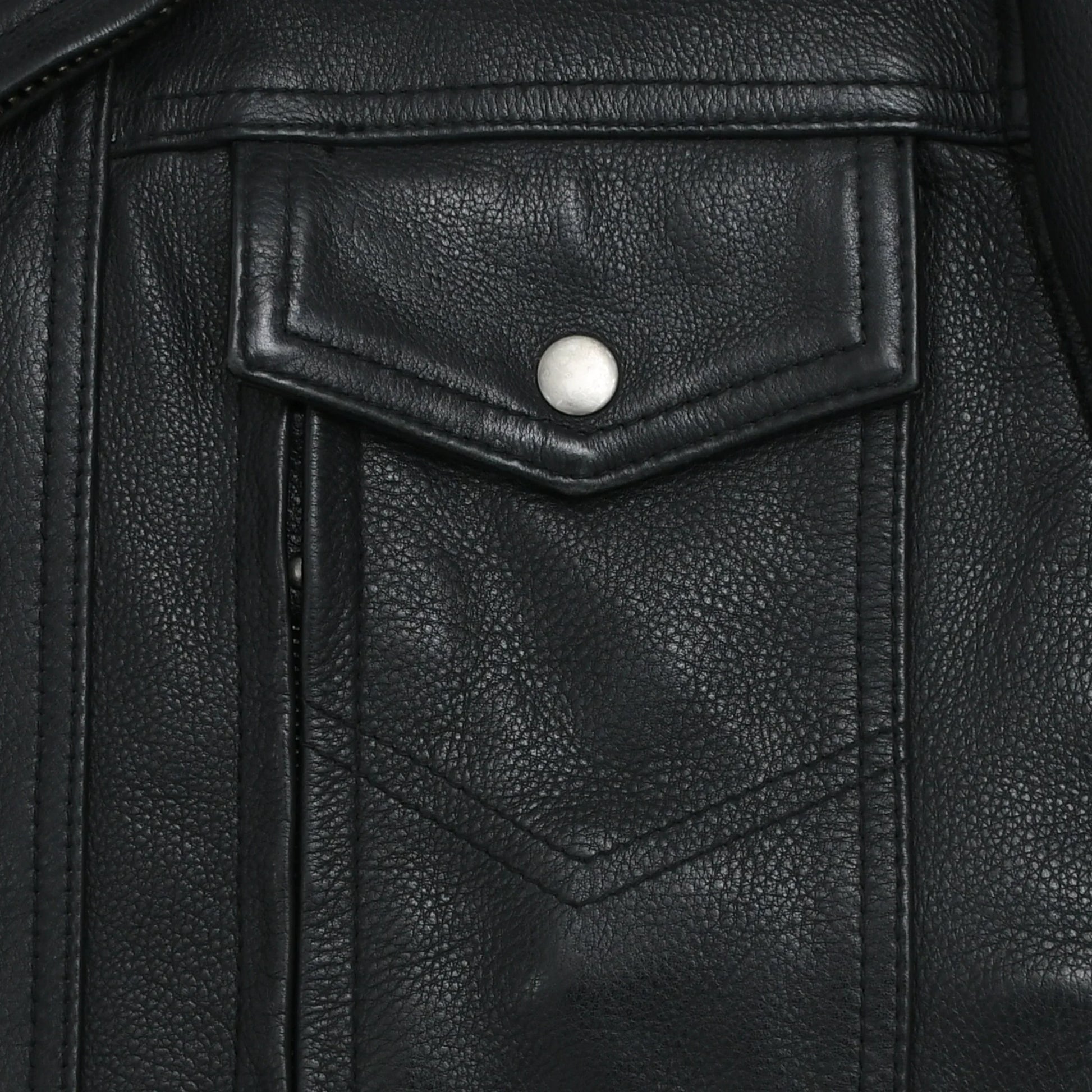 Men’s Leather Motorcycle Jacket with Utility Pockets and Thermal Liner - Lux Ryder