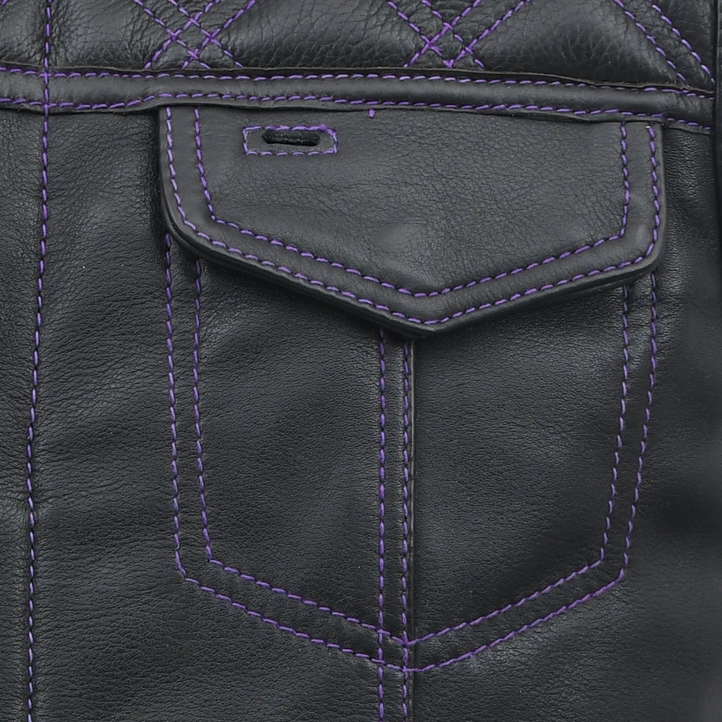 Downside Men's Motorcycle Leather Vest - Lux Ryder