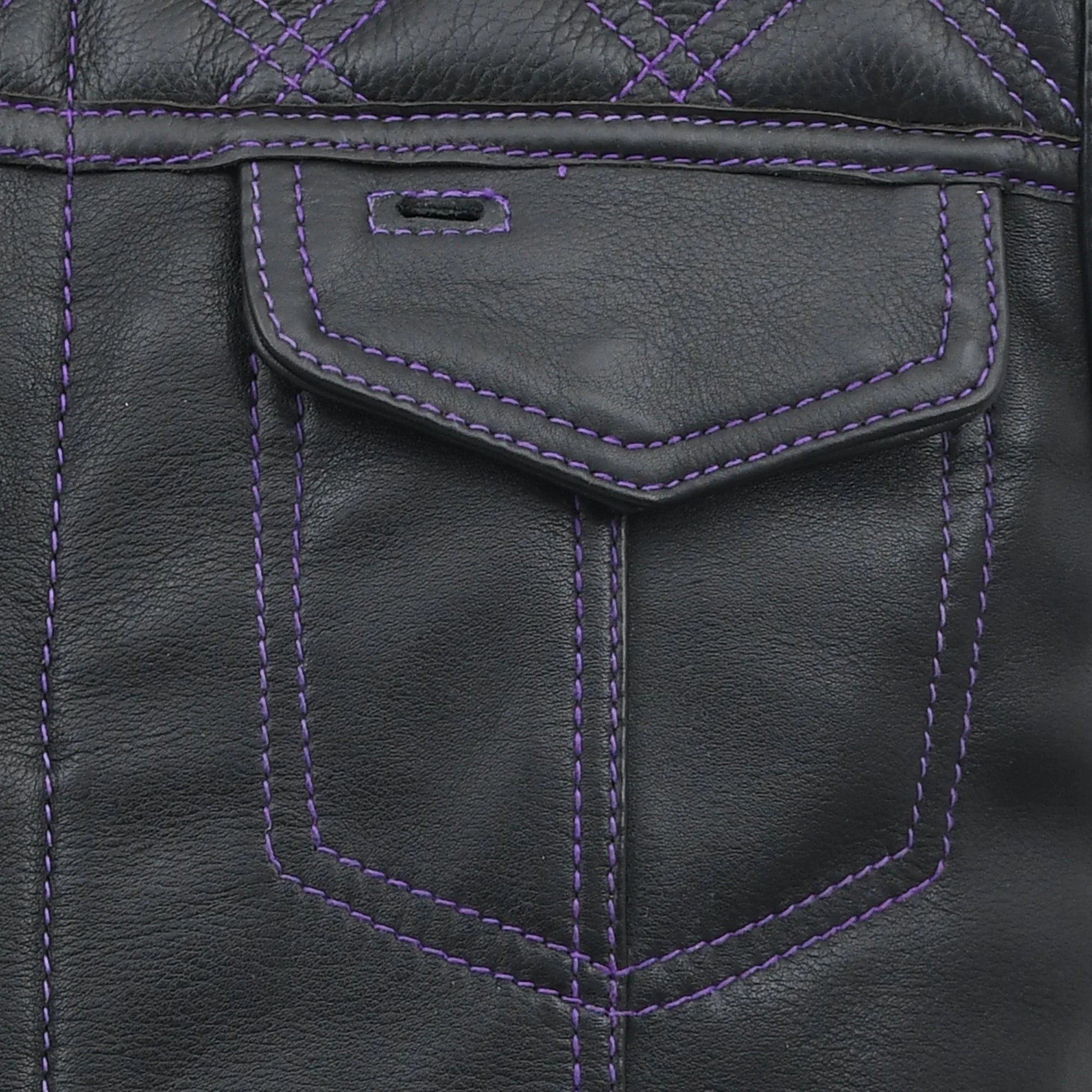 Downside Men's Motorcycle Leather Vest - Lux Ryder