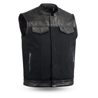 49/51 Vest Motorcycle Leather Canvas Vest - Lux Ryder