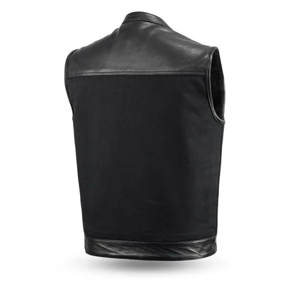 49/51 Vest Motorcycle Leather Canvas Vest - Lux Ryder
