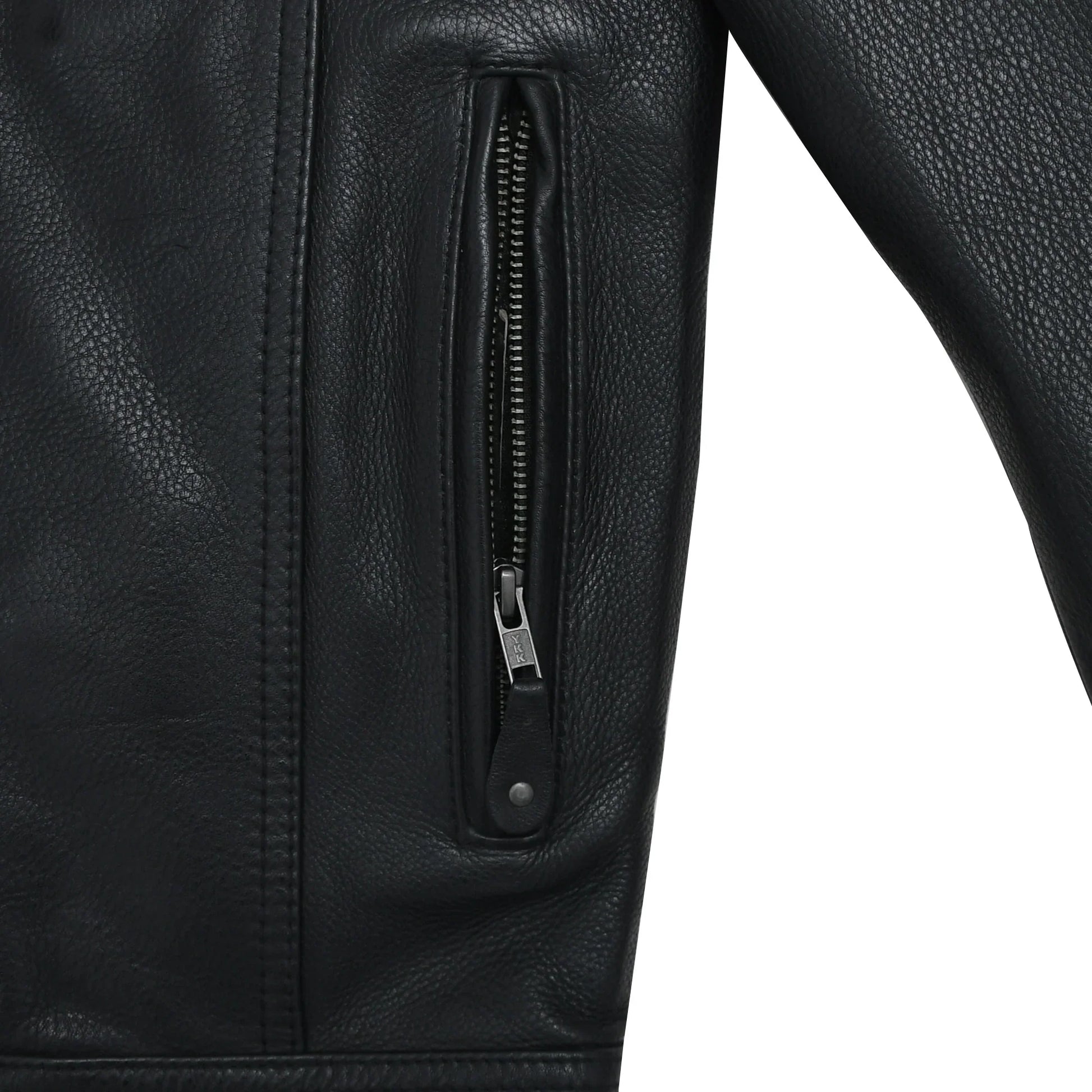 Men’s Leather Motorcycle Jacket with Utility Pockets and Thermal Liner - Lux Ryder