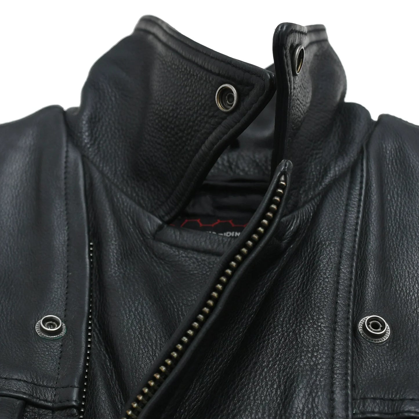 Men’s Leather Motorcycle Jacket with Utility Pockets and Thermal Liner - Lux Ryder