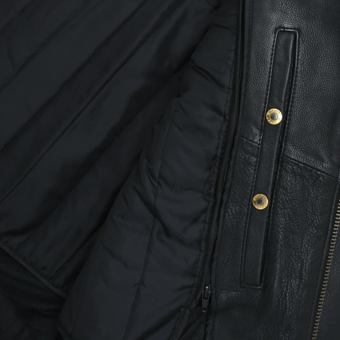 Men’s Leather Motorcycle Jacket with Utility Pockets and Thermal Liner - Lux Ryder