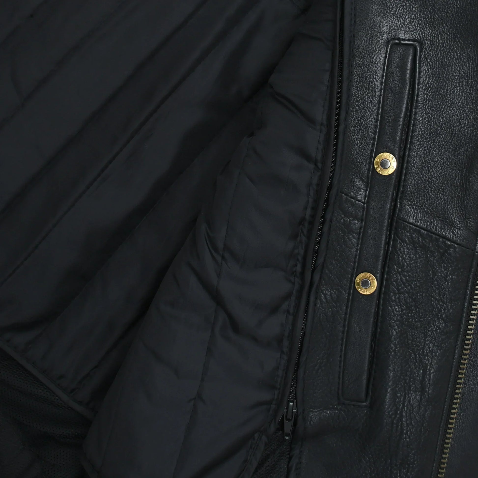 Men’s Leather Motorcycle Jacket with Utility Pockets and Thermal Liner - Lux Ryder
