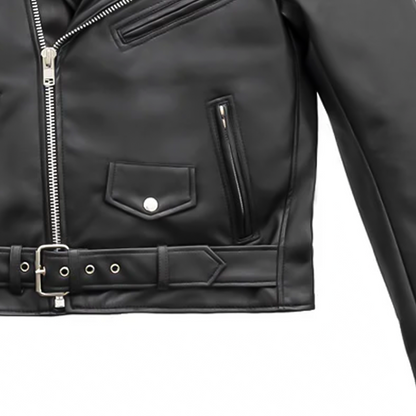 Women’s Vegan Leather Motorcycle Jacket - Lux Ryder