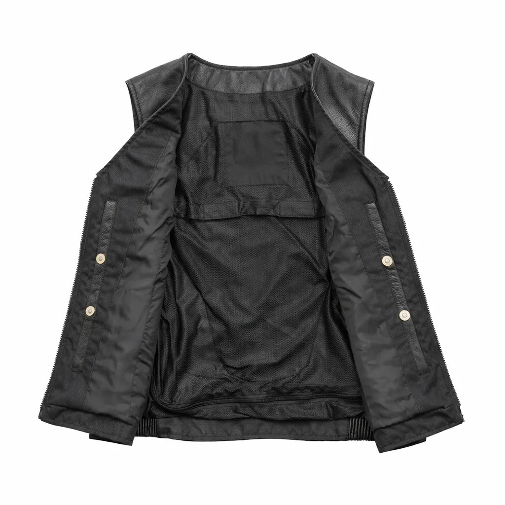 Biker vest with armor pocket | LuxRyder