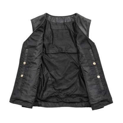 Biker vest with armor pocket | LuxRyder