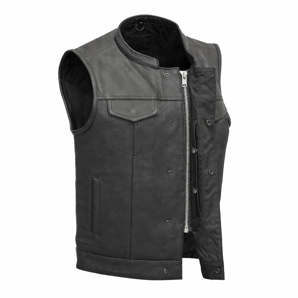 Black leather vest | LuxRyder