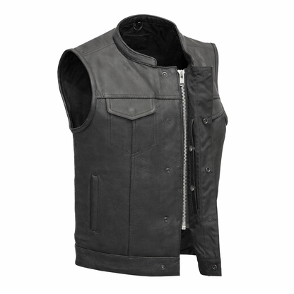 Black leather vest | LuxRyder