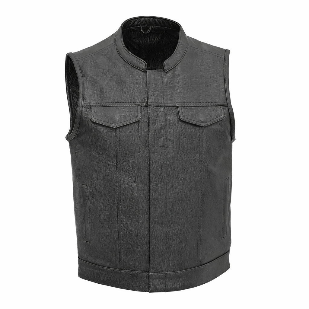Black leather vest | LuxRyder