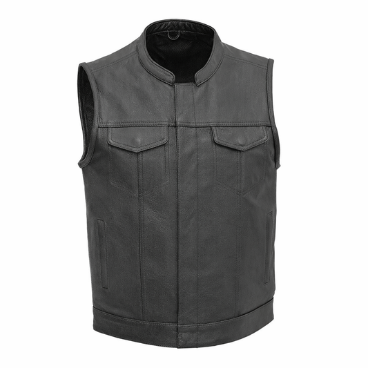 Black leather vest | LuxRyder