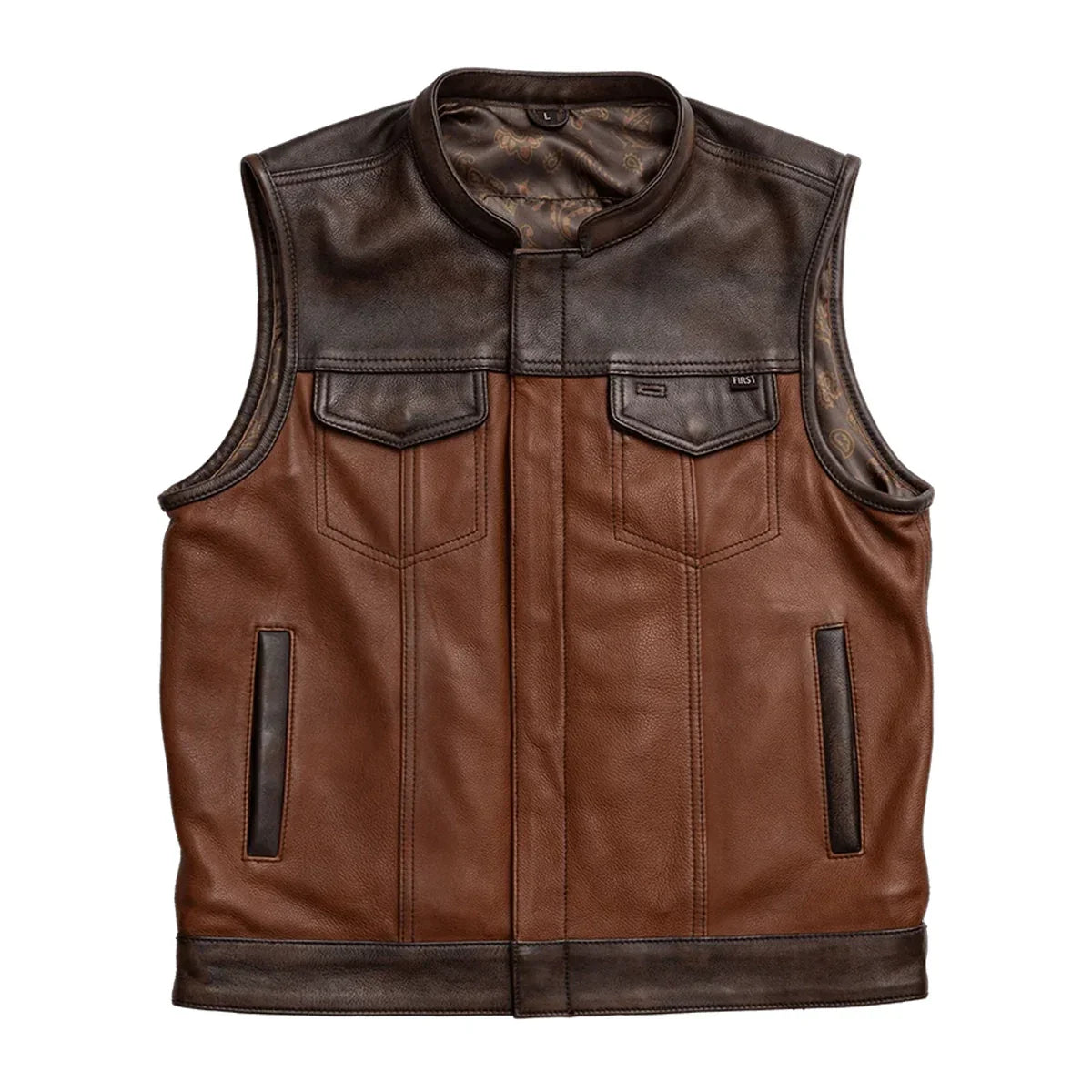 Gunner Men's Leather Motorcycle Vest (Limited Edition) - Lux Ryder