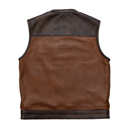 Gunner Men's Leather Motorcycle Vest (Limited Edition) - Lux Ryder