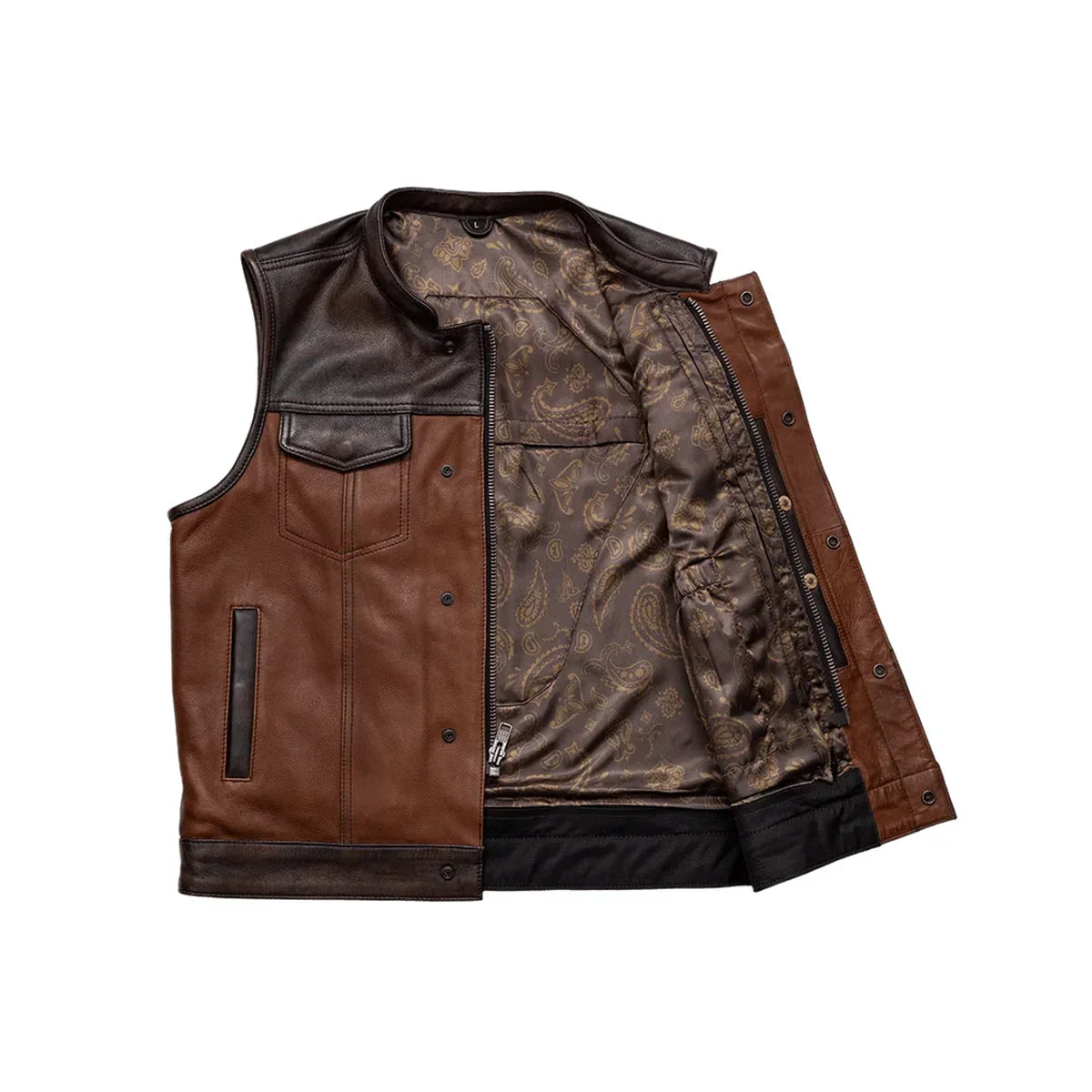 Gunner Men's Leather Motorcycle Vest (Limited Edition) - Lux Ryder