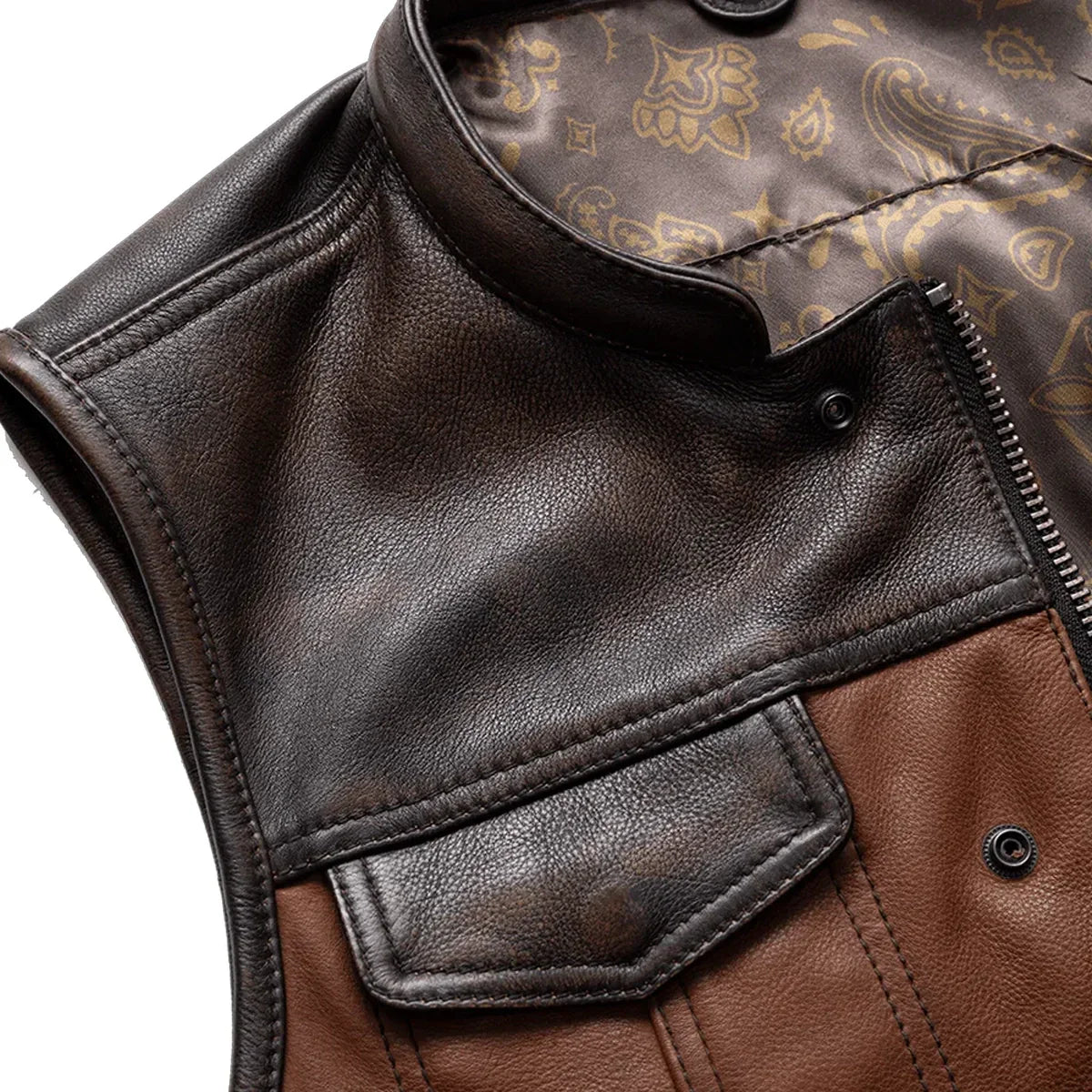 Gunner Men's Leather Motorcycle Vest (Limited Edition) - Lux Ryder