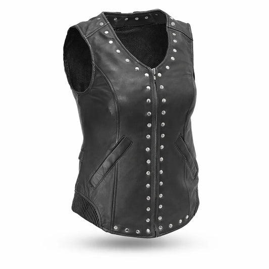women's Classic Biker Vest | LuxRyder
