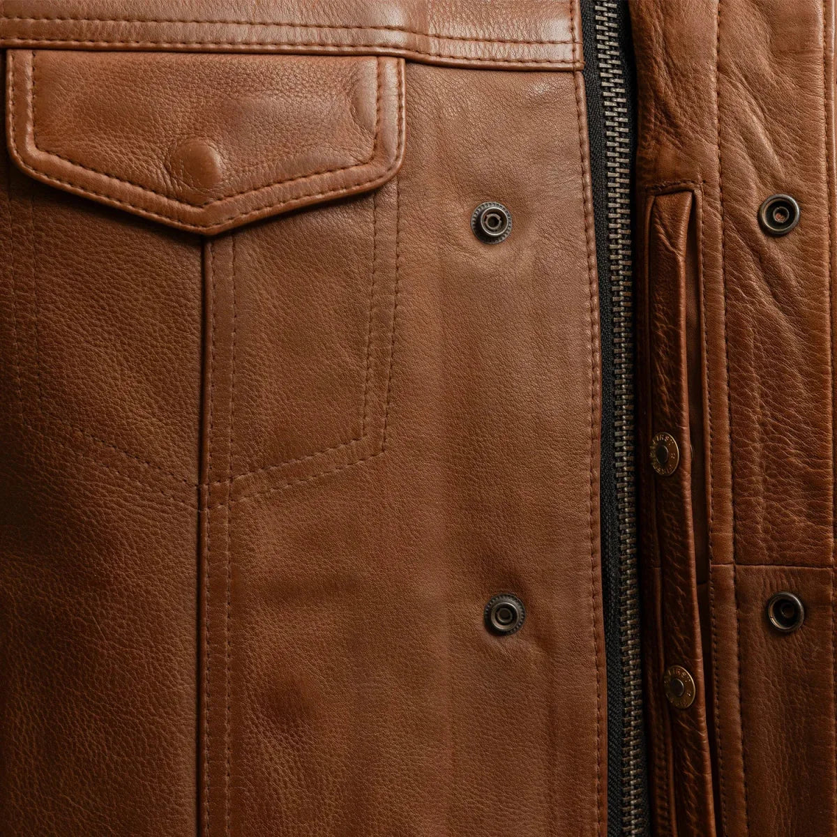Sharp Shooter Men's Motorcycle Leather Vest - Lux Ryder