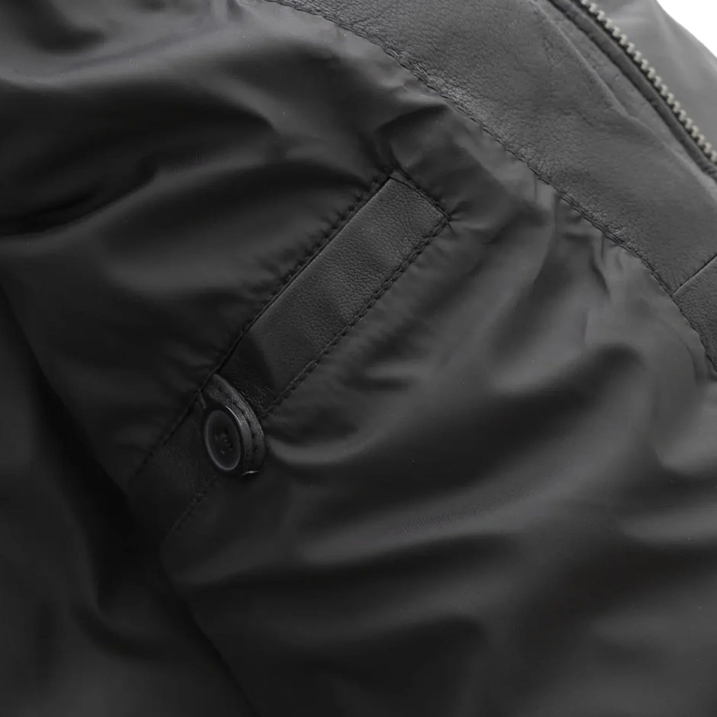 Men Leather Puffer Jacket with Down Filling - Lux Ryder