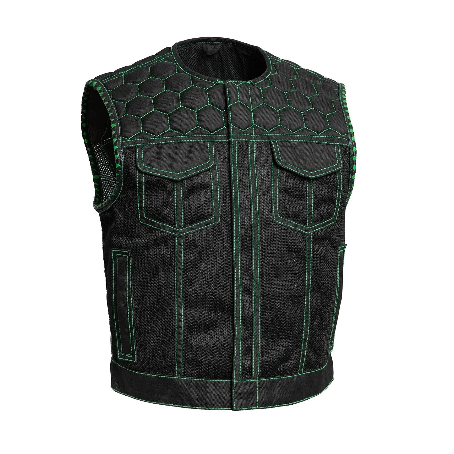 Lowside Hornet Moto Mesh Men's Club Style Vest - Lux Ryder