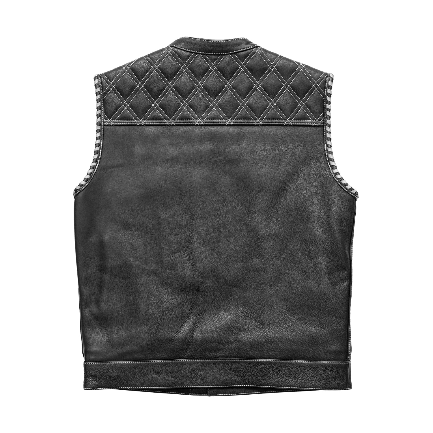 Sinister - Men's Motorcycle Leather Vest - Lux Ryder