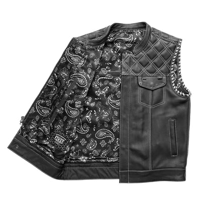 Sinister - Men's Motorcycle Leather Vest - Lux Ryder