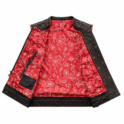 Red Leather vest | LuxRyder