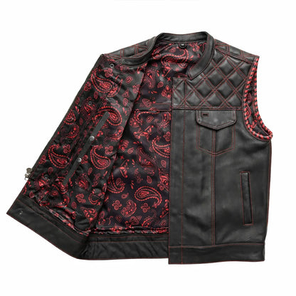 Red Leather vest | LuxRyder