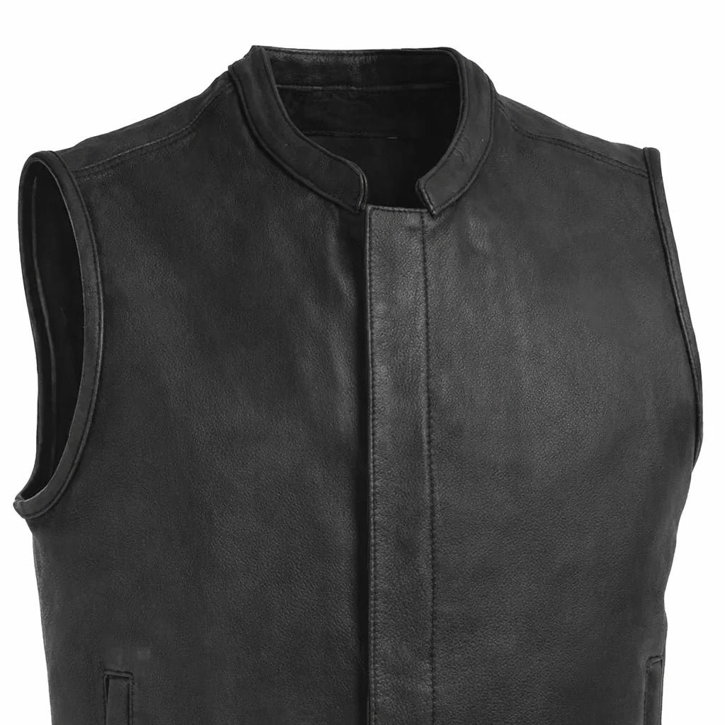 Black leather vest | LuxRyder