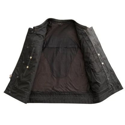 Sharp Shooter Men's Motorcycle Leather Vest - Lux Ryder