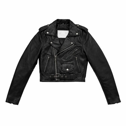 Women’s Cropped Leather Jacket | LuxRyder