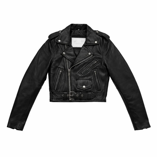 Women’s Cropped Leather Jacket | LuxRyder