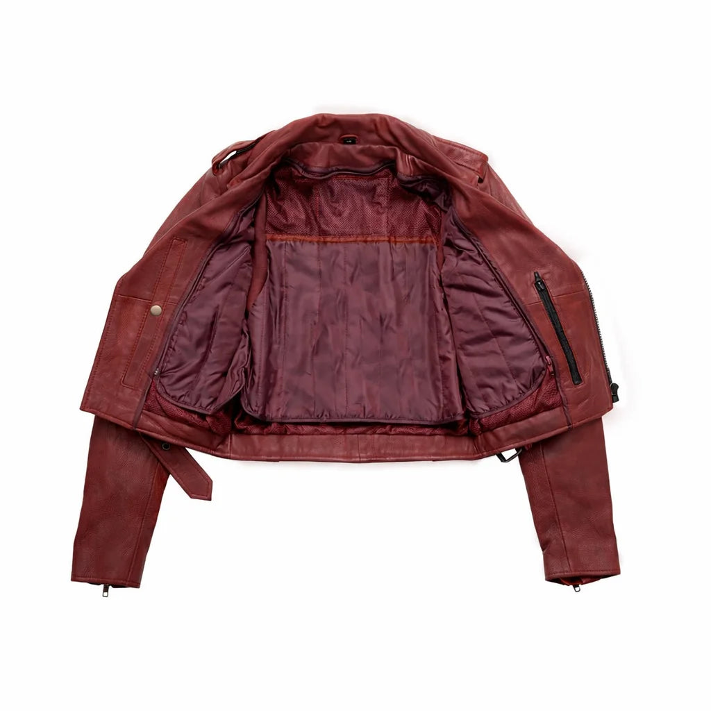 Red leather jacket | LuxRyder