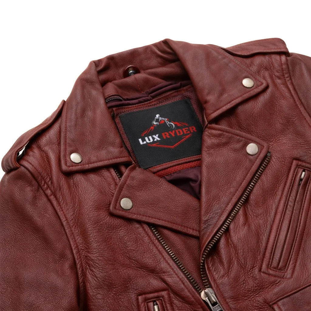 Red leather jacket | LuxRyder