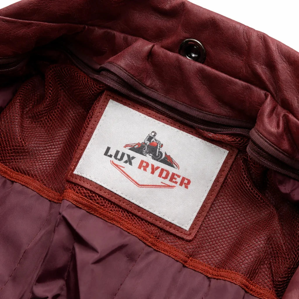 Red leather jacket | LuxRyder