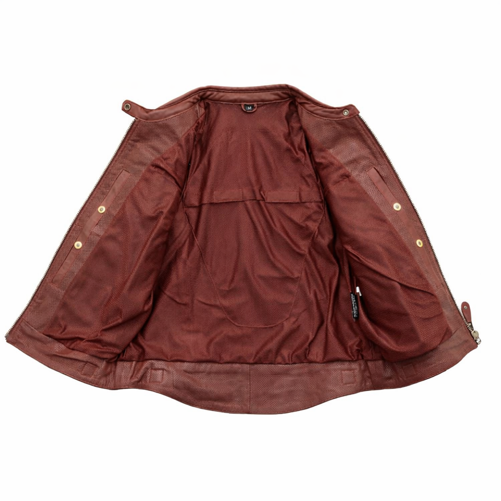 Women’s Perforated Leather Jacket | LuxRyder