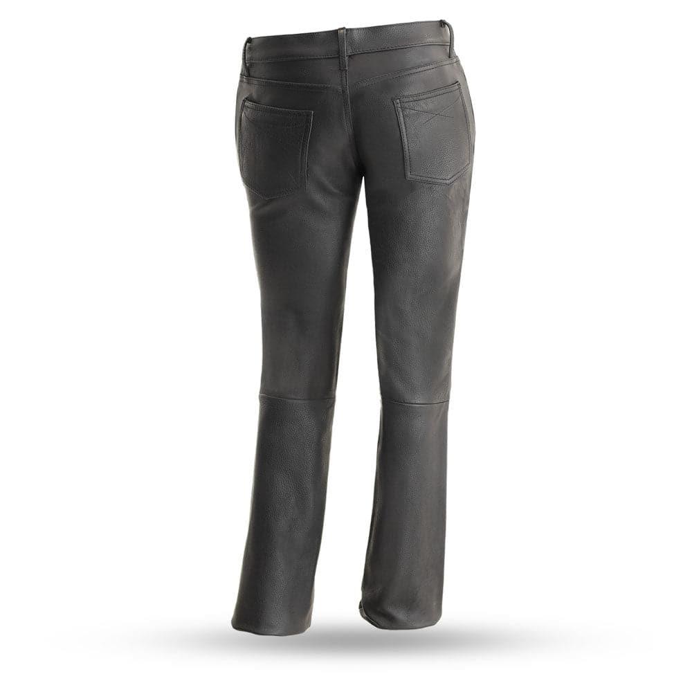 Women’s Leather Riding Pants – Classic Low-Rise Black Leather Pants - Lux Ryder