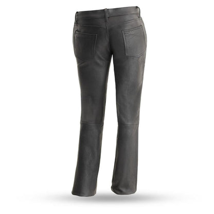 Women’s Leather Riding Pants – Classic Low-Rise Black Leather Pants - Lux Ryder